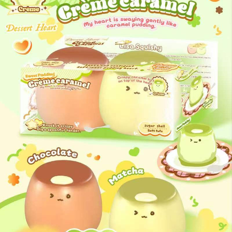 Lisa Crème Caramel Sweet Pudding Squishy Set