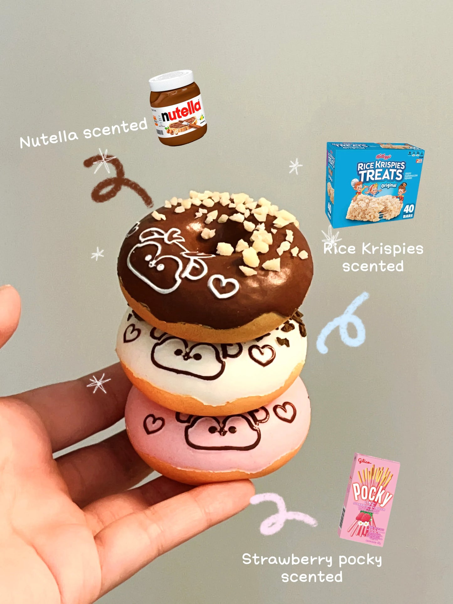 Rice Deer Donut Squishy Box Set