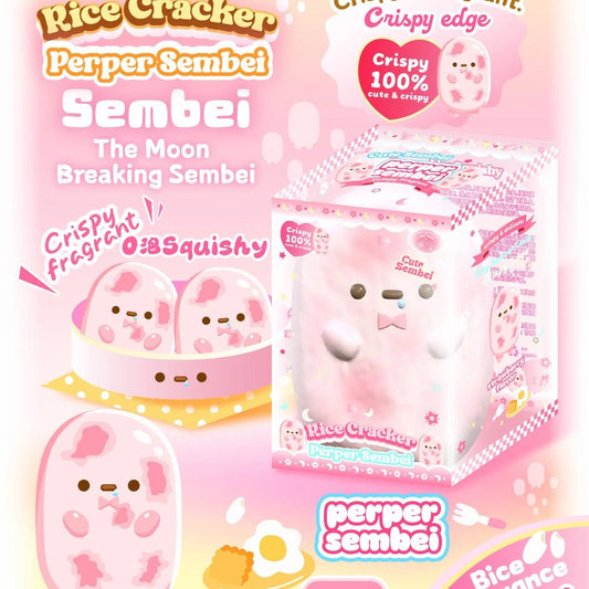 Lisa Pink Sembei Rice Cracker Squishy