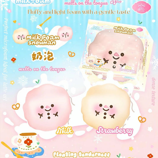 Lisa Snowman Milk Foam Squishy