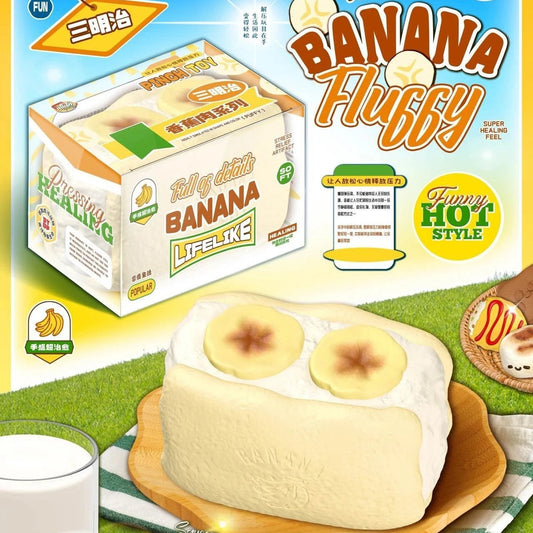 Mido Banana Sandwich Squishy