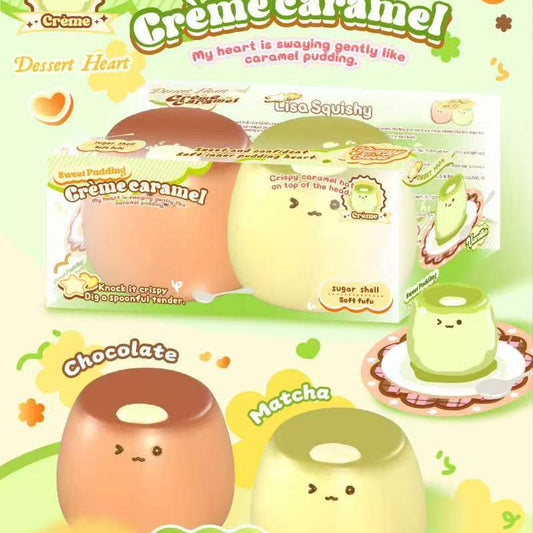 Lisa Crème Caramel Sweet Pudding Squishy Set