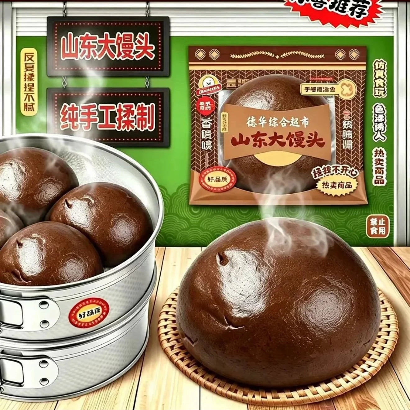 Mido Chocolate Big Bun Squishy