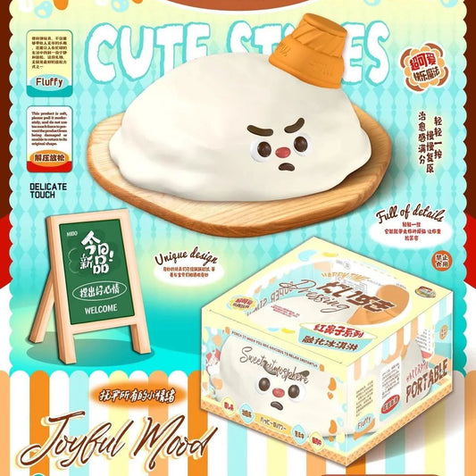 Mido Red Nose Snowman Ice Cream Squishy