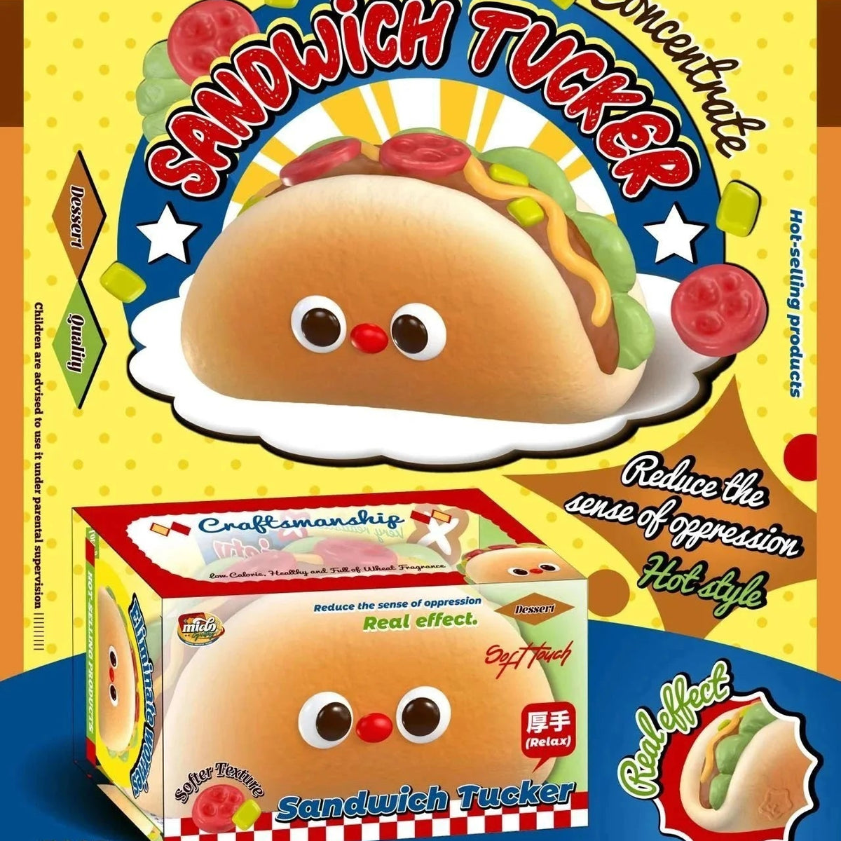 Mido Red Nose Taco Squishy